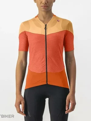 Akční Nabídka Castelli GRADIENT COLOR BLOCK dámský dres, šarlatová/oranžová