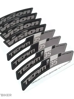 Ověřený Vision TEAM 35 DB nálepky na ráfek, stříbrná