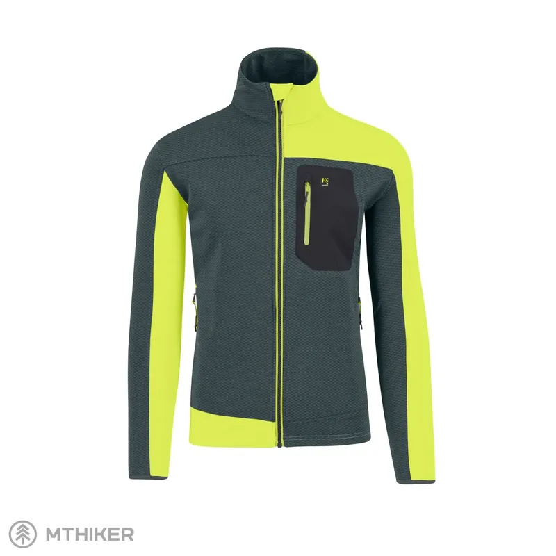 Karpos Cherz fleece mikina, woodl. gray/acid lime Bezpečná Platba