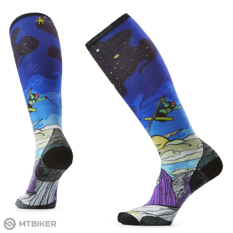 Cenový Hit Smartwool Ski Zero Cushion Galactic Ski Print OTC dámské podkolenky, deep navy
