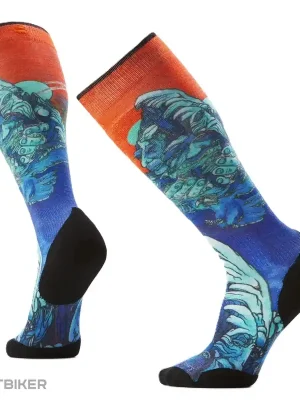 Smartwool Ski Targeted Cushion Zimní Haze Print OTC podkolenky, deep navy Akční Cena