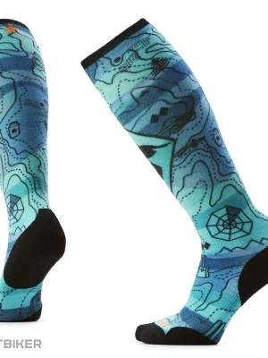 Horká Nabídka Smartwool Ski Targeted Cushion Topo Treasures Print OTC dámské podkolenky, nightfall blue