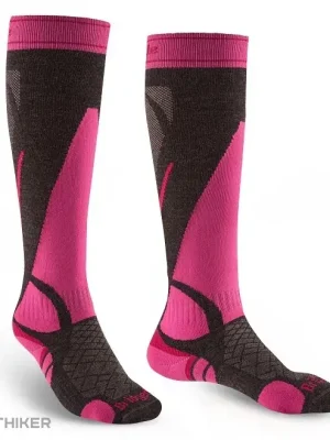 Bridgedale Ski Lightweight dámské podkolenky, graphite/pink Originální