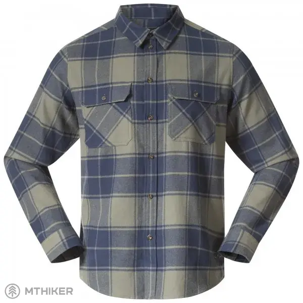 Bergans Nordmarka flanelová košile, green mud/navy blue Levný