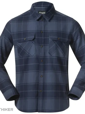 Bergans Nordmarka flanelová košile, granite blue/navy blue Nízká Cena