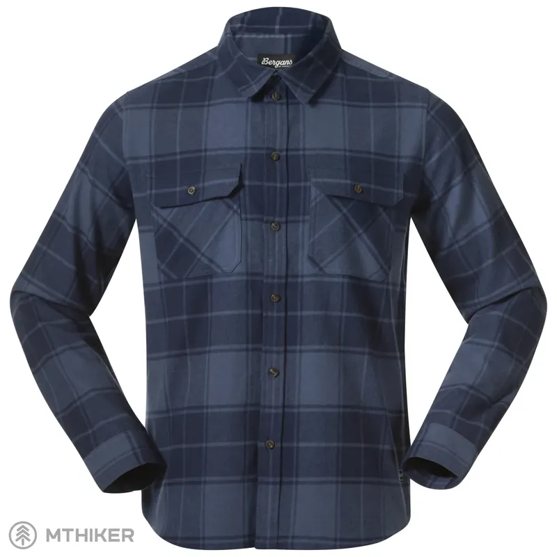 Bergans Nordmarka flanelová košile, granite blue/navy blue Nízká Cena