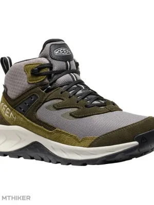 KEEN Hightrail Mid WP turistické boty, steel grey/forest night Nová Kolekce