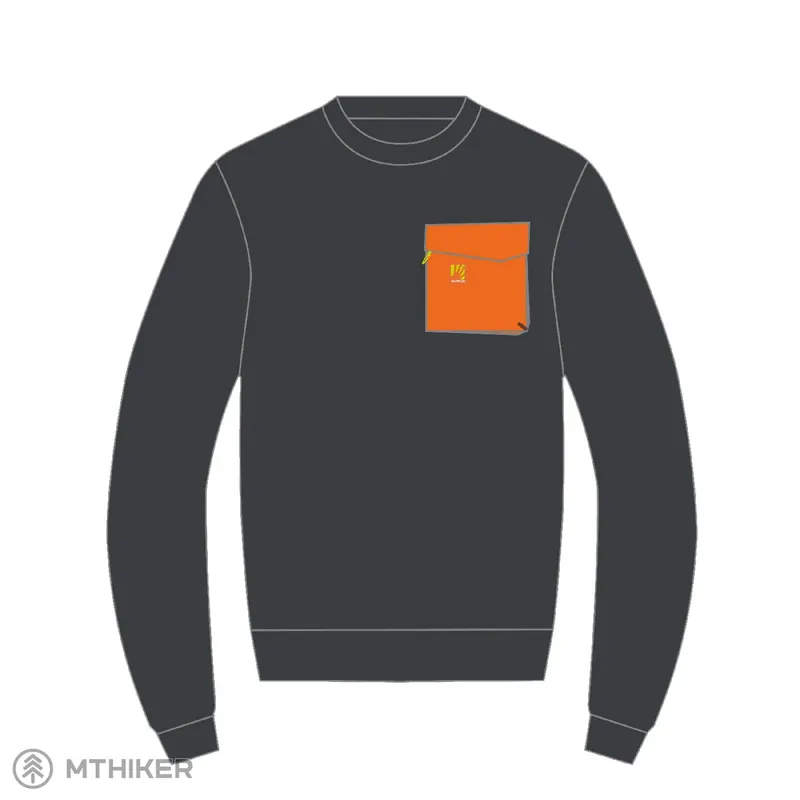 Autentický Karpos Mesdi crewneck flíská, woodl. gray/vibr. oranžová