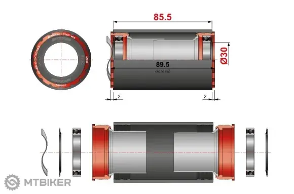 Omezená Nabídka FSA T47/85.5 středové složení, 386EVO