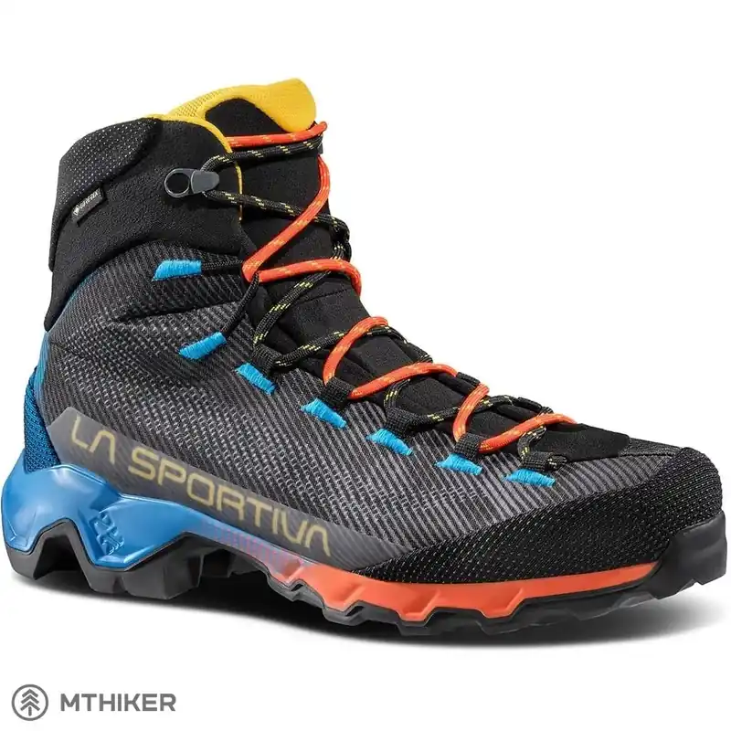 Ověřený La Sportiva Aequilibrium Hike GTX boty, carbon/tropic blue