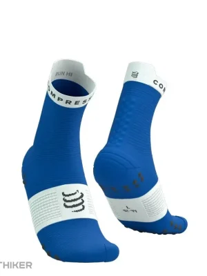 COMPRESSPORT Pro Racing Socks v4.0 Run High ponožky, princess blue/white Výprodej