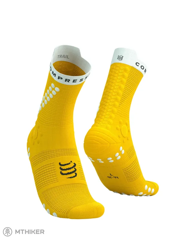 COMPRESSPORT Pro Racing Socks v4.0 Trail ponožky, lemon/bílá Hit Sezóny