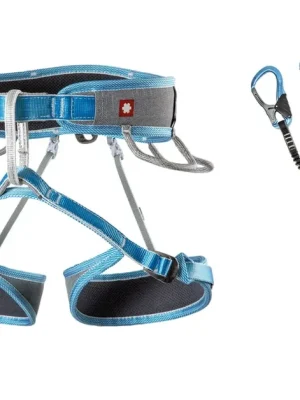 Originální OCUN Via Ferrata Twist Tech Eco Captur Lite Swivel ferratový set, šedá/modrá