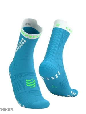 Zlevněný COMPRESSPORT Pro Racing Socks v4.0 Trail ponožky, norse blue/neon green