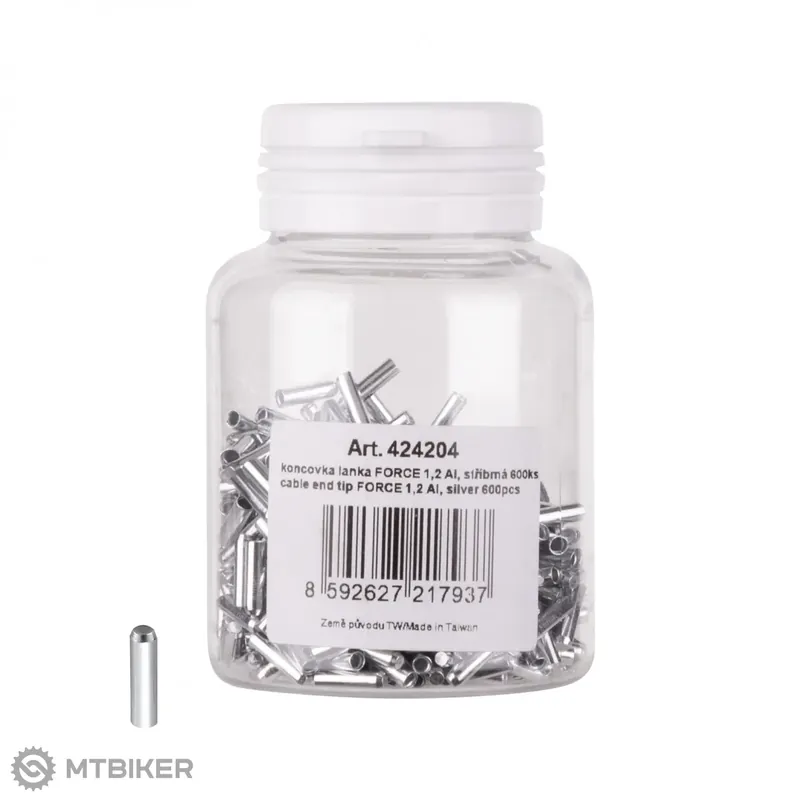 FORCE koncovka lanka, 1.2 mm, 12 mm, stříbrná Jen Po Omezenou Doba