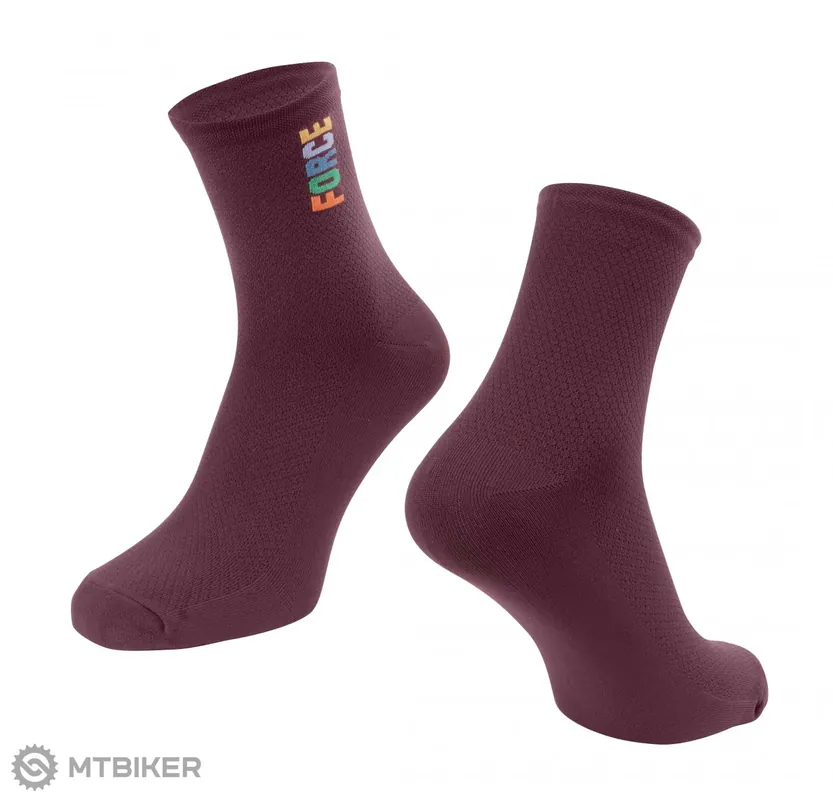 FORCE Colour ponožky, vínová Dokud Zásoby Vydrží