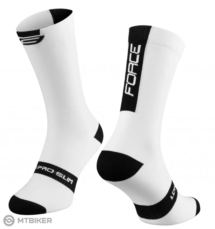 FORCE Long Pro Slim ponožky, bílá/černá Koupit Online