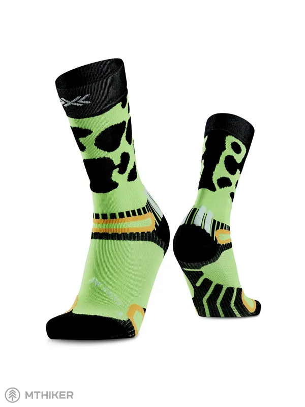 X-BIONIC Hike Discover Crew ponožky, fluo green frog Výprodej