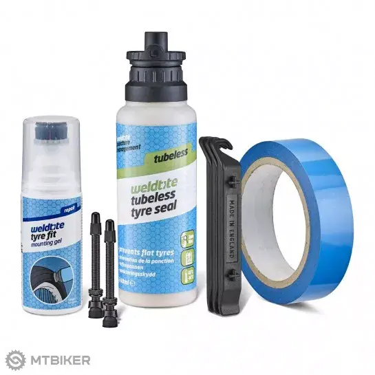 Weldtite Complete Tubeless MTB konverzní kit na bezdušové pláště, 240 ml Výhodná Nabídka