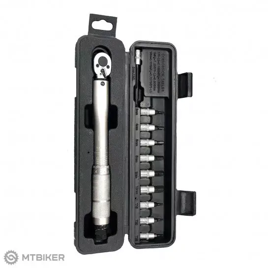 Originální Weldtite CycloTools momentový klíč se sadou nástavců, 2 - 24 Nm