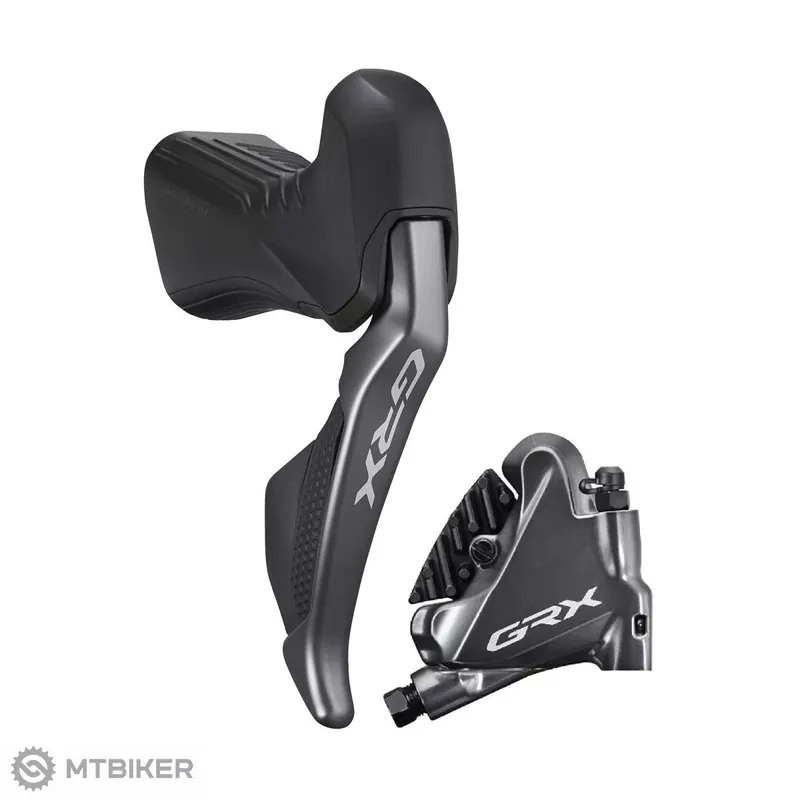 Shimano GRX Di2 ST-RX815/BR-RX810 Dual Control řazení/hydr. brzda, 11rychl., pravé, Flat Mount, had. 1700 mm + destičky L03A Nízká Cena