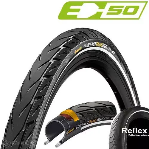 Continental Contact Plus City 26x1,75" Reflex E-50 plášť, drát Přímo Od Výrobce