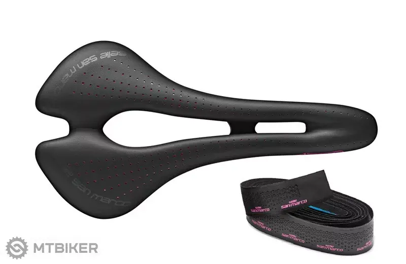 Zlevněný Selle San Marco Aspid Supercomfort Racing Wide dámské sedlo, 142 mm + omotávka na řídítka