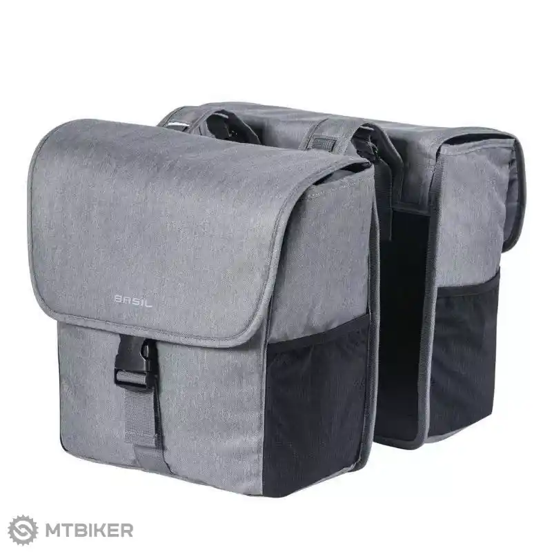 Basil GO DOUBLE BAG tašky na nosič, 32 l, šedá Ověřený