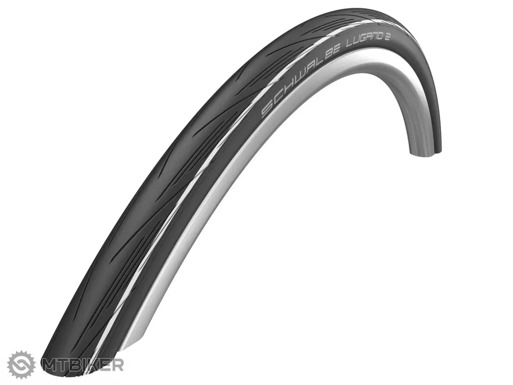 Novinka Schwalbe LUGANO II 700x25C K-Guard, plášť, drát, bílý pásek