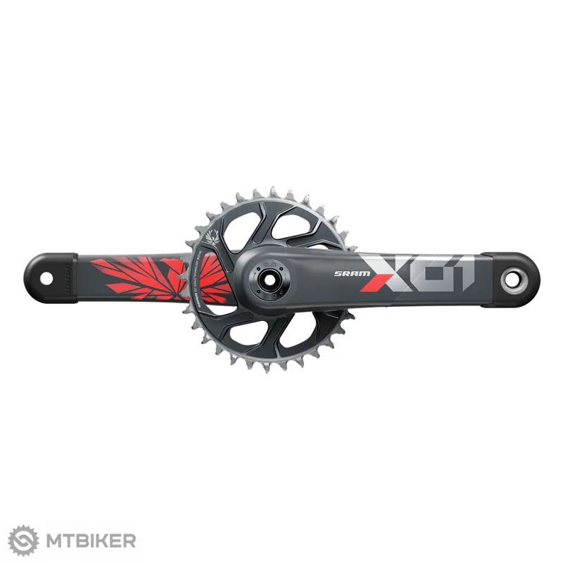 SRAM X01 Eagle DUB Superboost+ Carbon kliky, 1x12, 32T, Lunar/Oxy Red Tovární Cena
