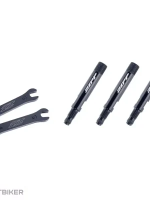 Autentický Zipp Tangente Aluminum Knurled Valve Extender Kit 60/404, 41 mm, 3 ks