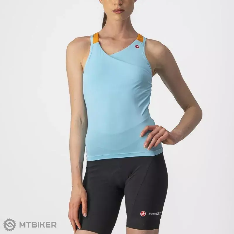 Castelli SOLARIS TOP dámský dres, modrá/oranžová Nová Kolekce