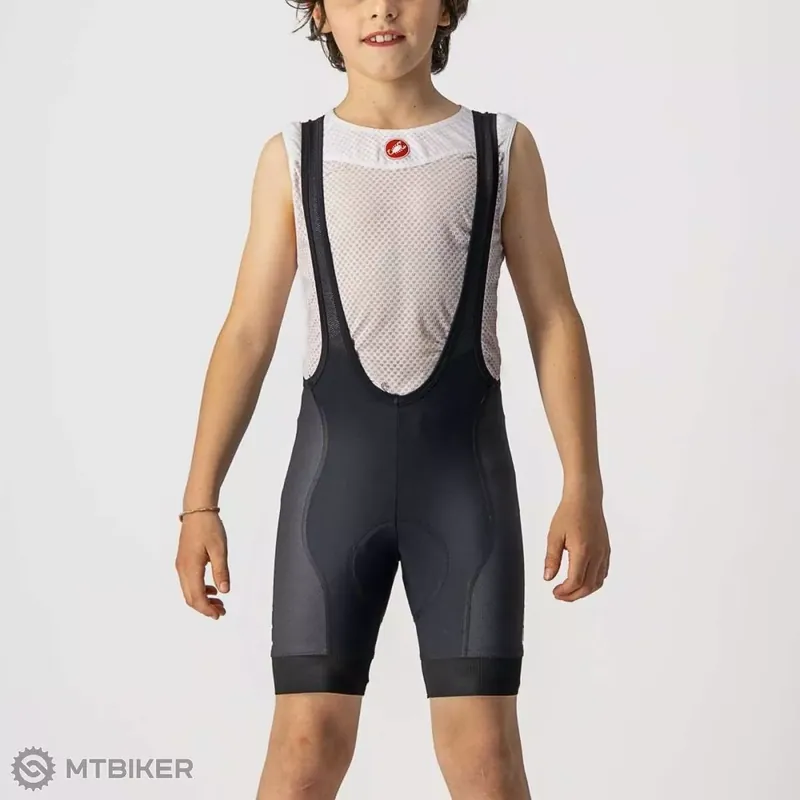 Castelli JR COMPETIZIONE dětské kraťasy se šlemi, černé/bílé Top Prodej