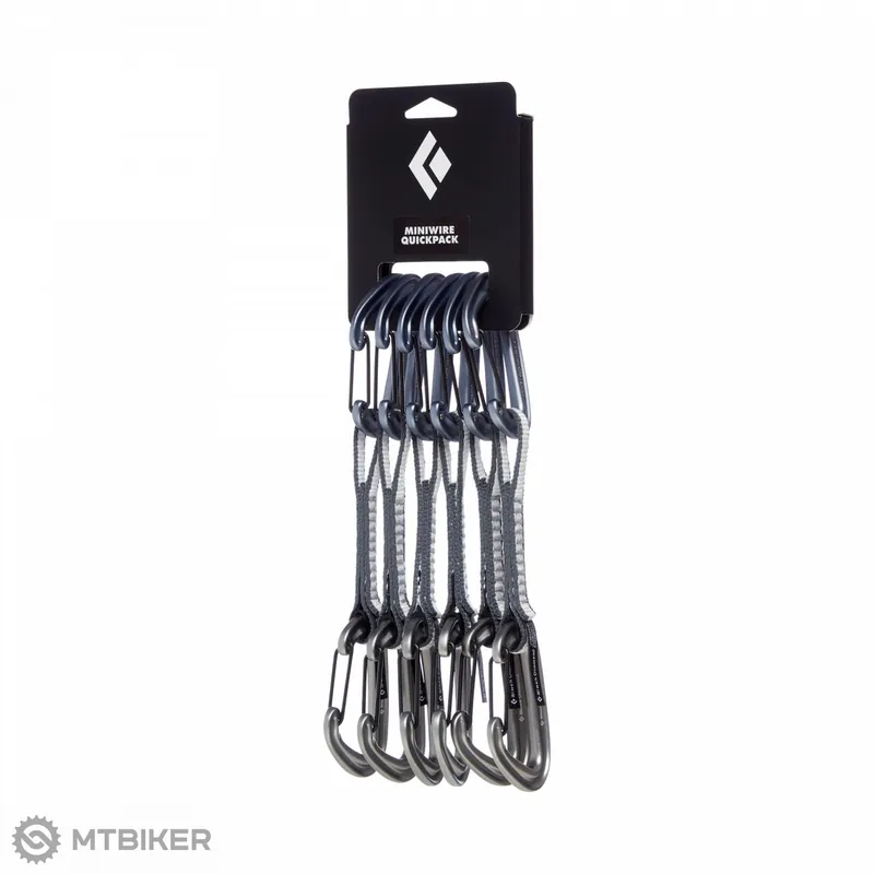 Oblíbený Black Diamond MiniWire Quickpack set expresek, 12 cm, 6 ks, šedá