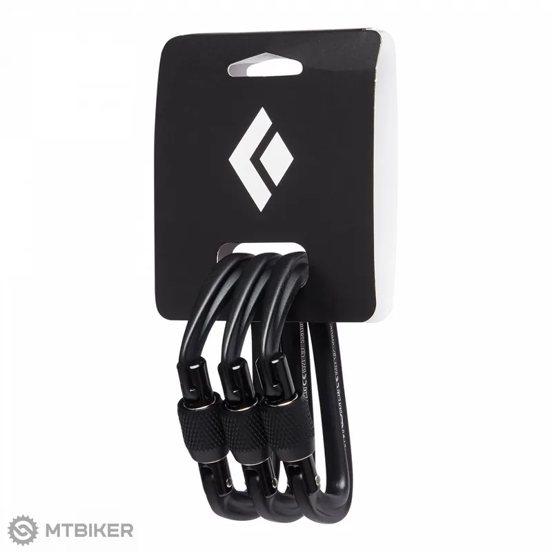 Black Diamond Hotforge Screwgate 3 Pack set karabin, černý Odeslání Ihned