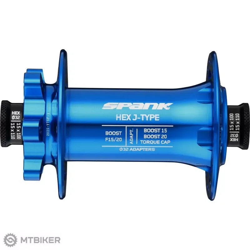 Autentický SPANK HEX J-TYPE Boost F15/20, 32 děr přední náboj, modrá