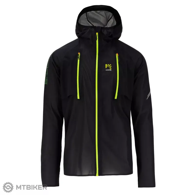 Expresní Doručení Karpos LAVAREDO RAIN bunda, černá/zelená fluo