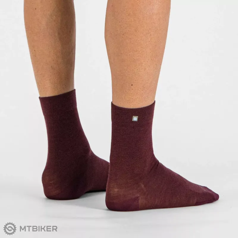 Sportful MATCHY WOOL dámské ponožky, vínová Nová Kolekce