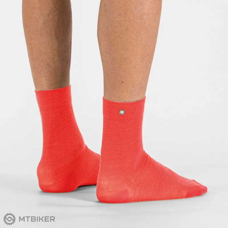 Sportful MATCHY WOOL dámské ponožky, červený grapefruit Finální Výprodej
