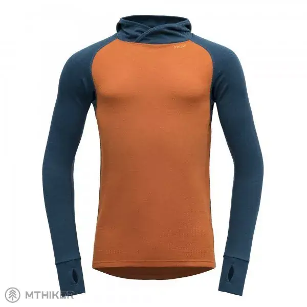 Ověřený Devold Expedition Merino 235 mikina s kapucí, oranžová