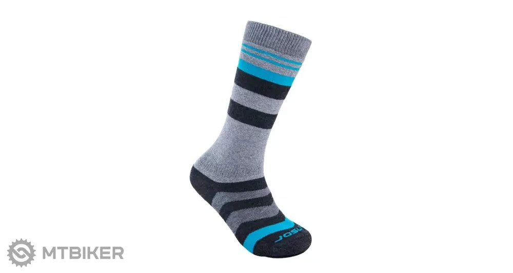 Sensor Slope Merino dětské ponožky, šedá/černá/tyrkysová Cenová Bomba