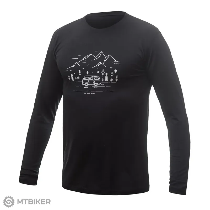 Omezená Nabídka Sensor Merino Active PT Van Life triko, černá