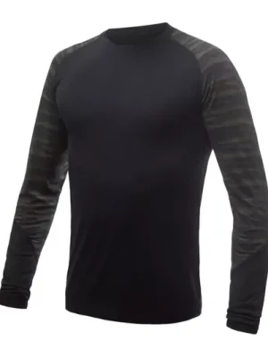 Akční Cena Sensor Merino Impress tričko, černá/batik