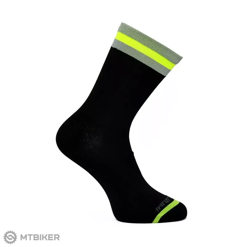 Super Cena PEARL iZUMi FLASH REFLECTIVE ponožky, černá/neon žlutá