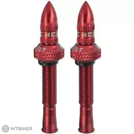 Cenová Bomba KCNC Alloy bezdušové ventilky, 50 mm, červená