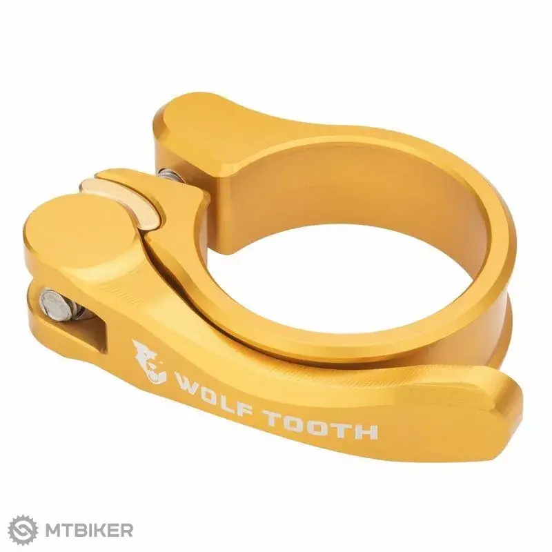 Sezónní Sleva Wolf Tooth sedlová objímka, 34.9 mm, Quick Release, zlatá