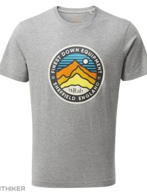 Oblíbený Rab Stance Peaks bavlněné tričko, Grey Marl