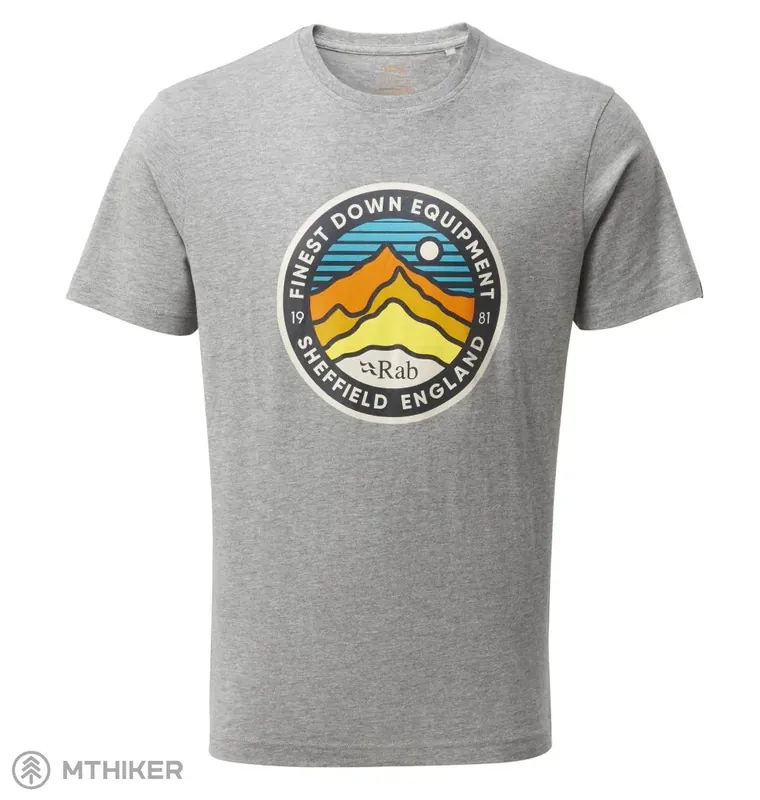 Oblíbený Rab Stance Peaks bavlněné tričko, Grey Marl