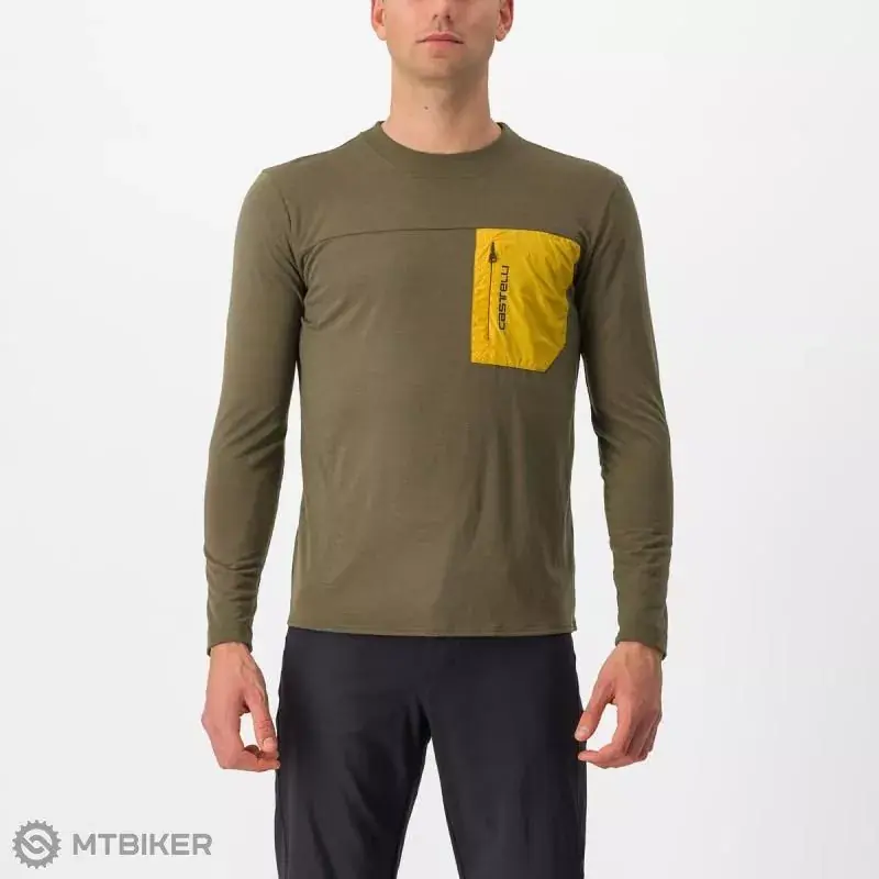 Castelli UNLIMITED MERINO dres, asfalt/žlutá Akční Nabídka