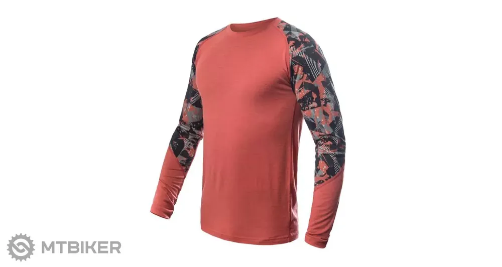 Tovární Cena Sensor MERINO IMPRESS triko, terracotta/rush